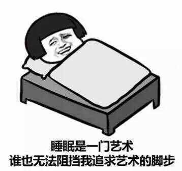 睡眠是一门艺术，谁也无法阻挡我追求艺术的脚步表情图片:暴走漫画