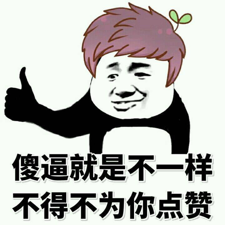 傻逼就是不一样，不得不为你点赞表情图片
