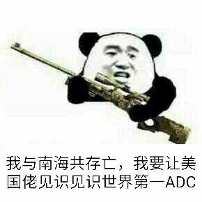我与南海共存亡我要让你们美国佬看看世界第一的ADC表情图片:暴走漫画,金馆长