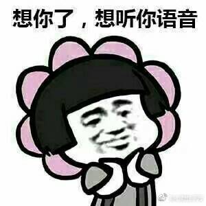 想你了 想听你的声音表情图片