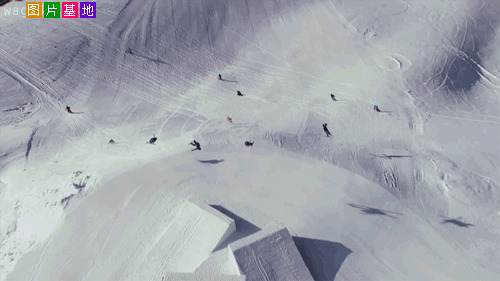 滑雪动态图片