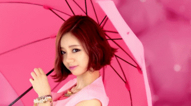 粉红伞图片