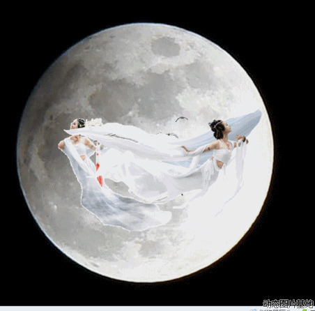 月亮与仙女图片:月亮