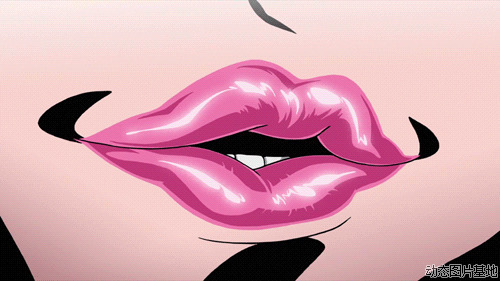 卡通嘴唇动态图片:嘴唇,唇印,口红