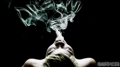 吐烟雾动态图片:抽烟,吸烟