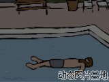 动态搞笑囧卡通图片:跳水,运动