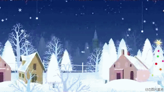 圣诞节图片动态:圣诞节,圣诞节下雪,雪景,城堡