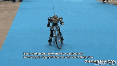 会骑自行车的机器人图片: