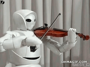 会拉小提琴的机器人图片