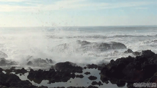 海浪gif图片:海浪,唯美,梦幻,风景,  