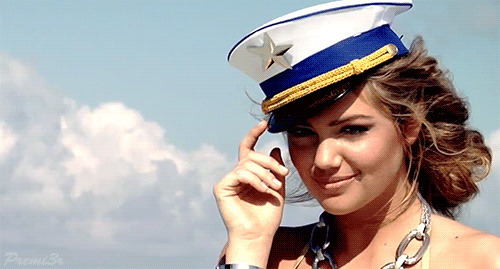 海军帽美女动态图片