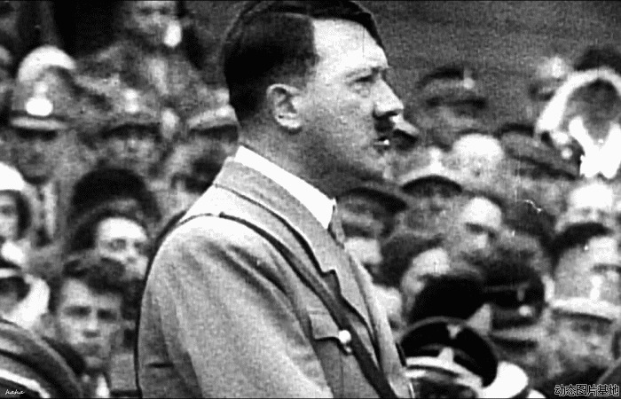 希特勒演讲动态图:演讲