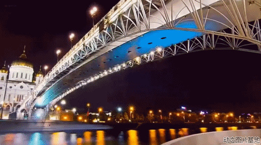 立交桥夜景图片: