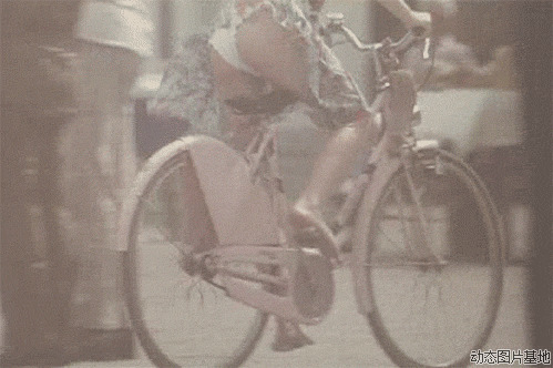 骑单车的少女图片