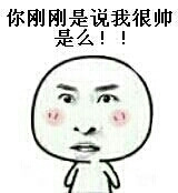 你刚刚是说我很帅是么图片