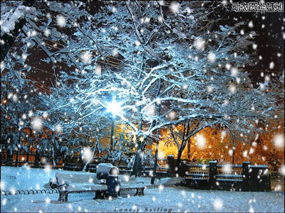 下雪唯美动态图片