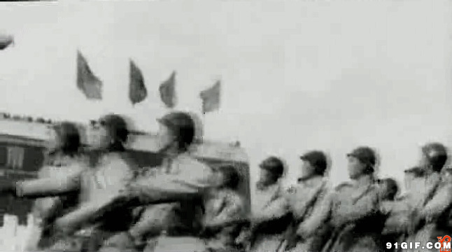 八一阅兵黑白图片:阅兵,黑白,毛主席
