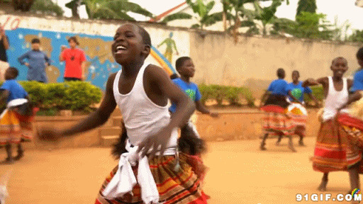 热爱舞蹈的非洲小孩图片:跳舞,小孩,非州