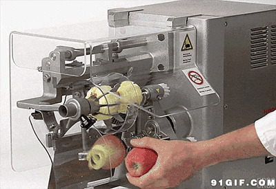 奇特的削苹果皮机器图片
