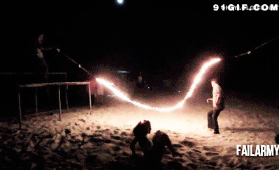 篝火跳绳动态图片:跳绳