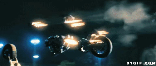 炫酷摩托空中分体动态图片:摩托车,分体