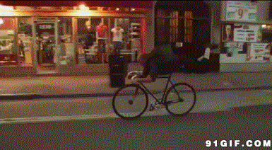 骑自行车的牛逼人物动态图片:自行车