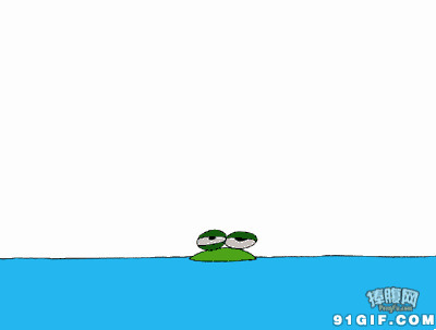 卡通青蛙扑食昆虫动态图片