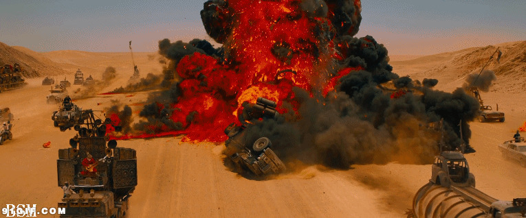 沙漠汽车爆炸震撼图片