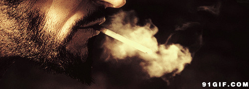 大胡子吸烟动态图片:吸烟,抽烟,络腮胡