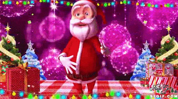 圣诞老人跳舞动态图片:圣诞老人,跳舞