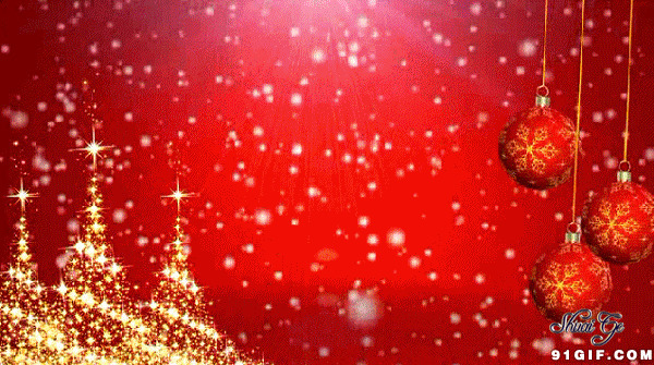 圣诞节雪景诱人图片:圣诞节