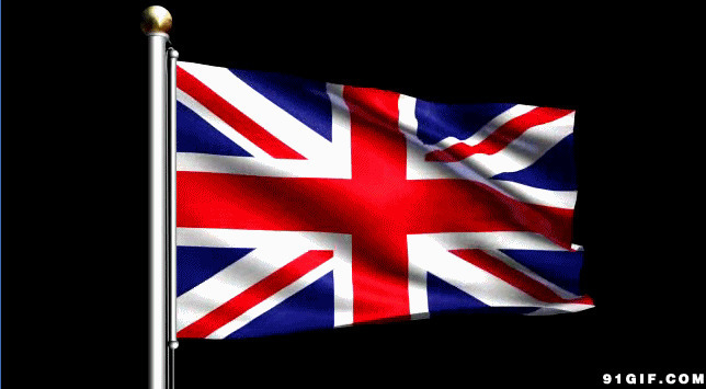 英国国旗飘荡图片