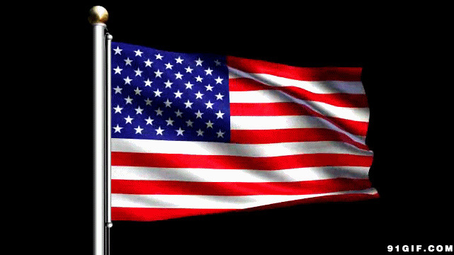 美国国旗飘荡动态图片