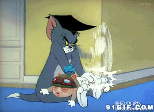 卡通猫打老鼠动态图片