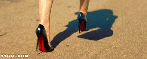 高跟鞋女人的影子图片