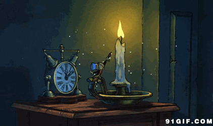 卡通老鼠点灯动态图片:老鼠,蜡烛,卡通