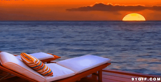 搬个沙发海边看日落图片:沙发,日落,唯美