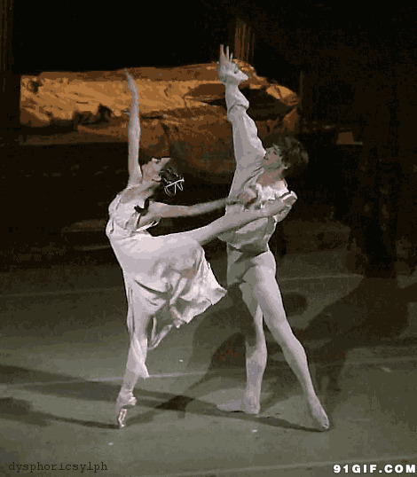 双人芭蕾舞高雅动态图片