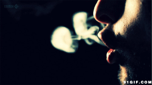 胡须佬吐烟圈图片:抽烟,烟圈