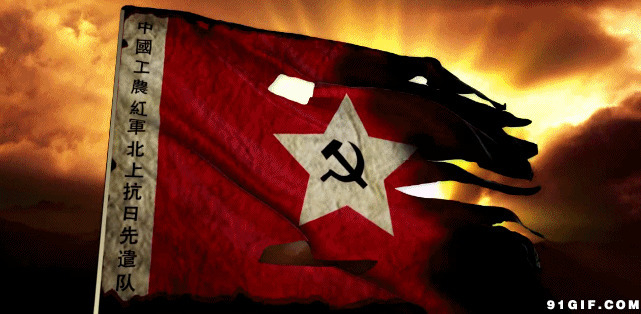 红军抗日旗帜图片