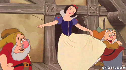 白雪公主和七个小矮人卡通图片:白雪公主,卡通,裙子,小矮人
