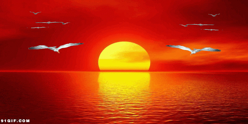 海上一轮红日唯美图片:太阳,唯美,红日