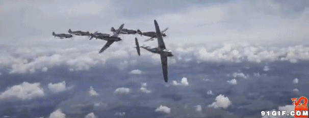 战机飞行表演动态图片:战机,无人机