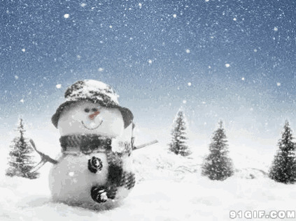 堆雪人卡通图片:堆雪人,唯美,雪人,下雪