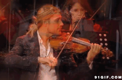 小提琴音乐家陶醉图片