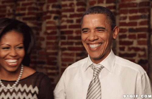 奥巴马希拉里大笑动态图片