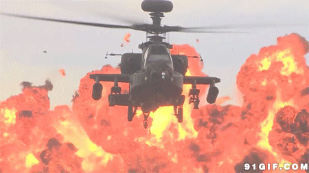 武装直升机轰炸视频图片