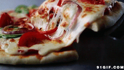 一块美味披萨动态图片