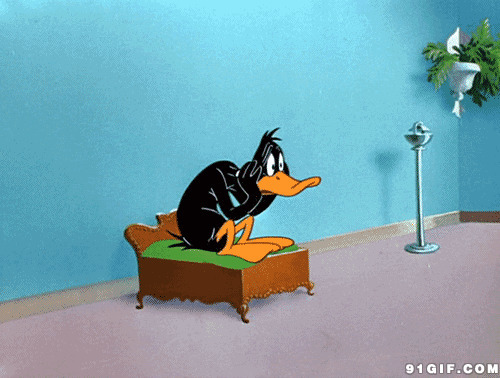 卡通黑鸭子动态图片:鸭子