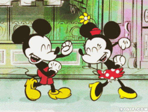 卡通米老鼠爱上了跳舞图片:米老鼠,米奇,米妮